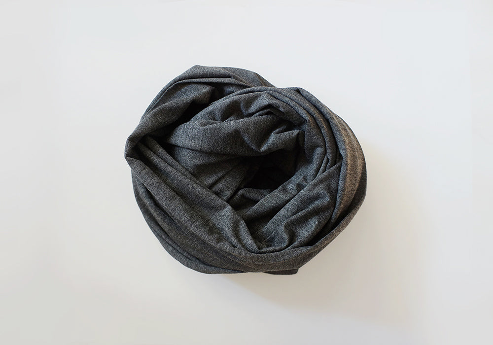Infinity scarf - Cotton - Dark Heather Grey