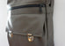 High Flyer Crossbody handbag - mercury grey faux vegan leather - front zippered pocket