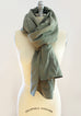 Scarf - Olive Green Khaki - Linen Cotton Solid