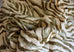 Scarf - Beige Light Brown Zebra - 100% Linen Print