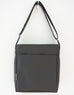 The High Flyer - soft dark grey vegan leather - cross body. shoulder bag - BACK view