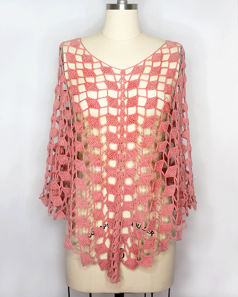 Poncho, Cotton, One Pink, Handmade – Paco+Lupe