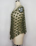 Crochet Poncho, Organic Cotton, One Size, Green