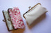 Emilia Collection Damask & White Clutches